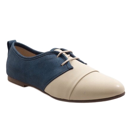 Zapatos de jazz oxford beige 2 azul marino 1