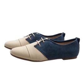 Zapatos de jazz oxford beige 2 azul marino 3