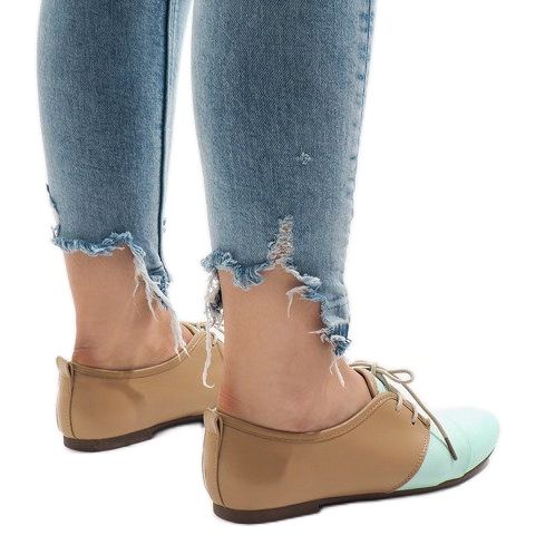Zapatos de jazz calados menta zapatos oxford 2 marrón verde 1