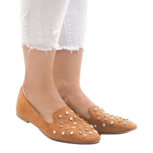 Mocasines camel bailarinas F3262 marrón 2