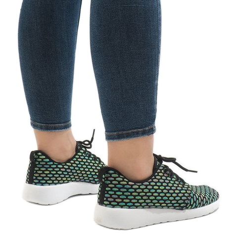 Deportivas negras 619 negro multicolor 1