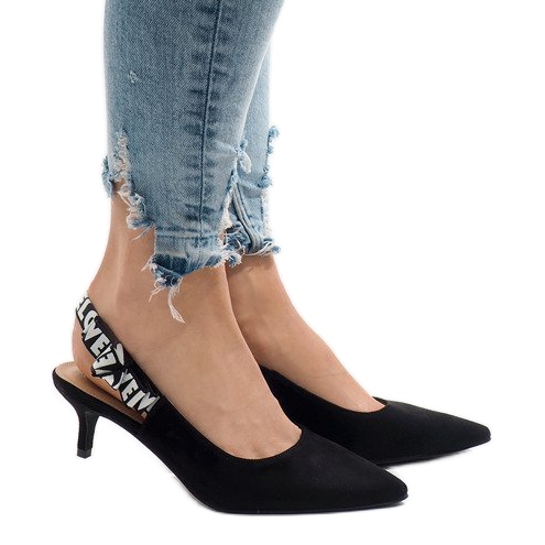 Zapatos negros con tacón HD-33 1