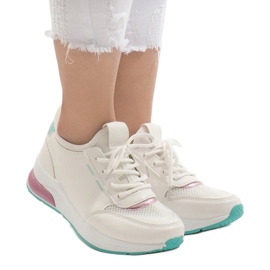Calzado deportivo multicolor de moda YM-31 L.GREEN blanco 1