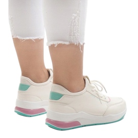 Calzado deportivo multicolor de moda YM-31 L.GREEN blanco 3