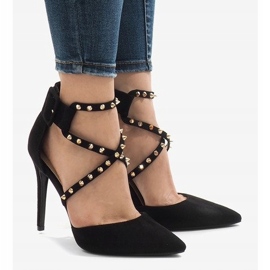 Tacones altos de ante negro GH11547 1