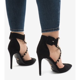 Tacones altos de ante negro GH11547 4