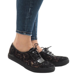 Zapatillas HC235 de encaje negro 2