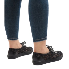 Zapatillas HC235 de encaje negro 1