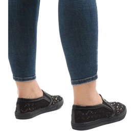 Zapatillas HC233 de encaje negro 2