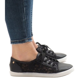 Zapatillas JX05 de encaje negro 1