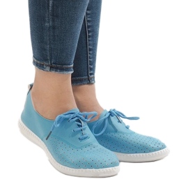 Zapatillas negras caladas HR61116 azul 1