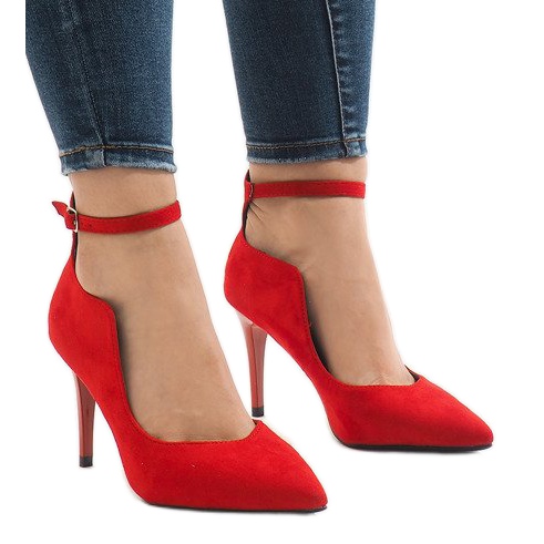 Botas rojas con tacón B-54 rojo 1