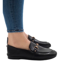 Mocasines bailarina YJX001 negros 2