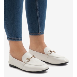 Mocasines blancos de bailarinas YJX001-9 1