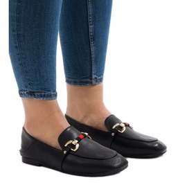 Mocasines bailarina YJX005 negros 1