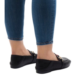 Mocasines bailarina YJX005 negros 2