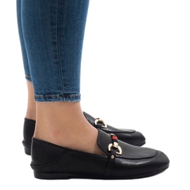 Mocasines bailarina YJX005 negros 3