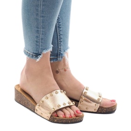 Tacones champán AC-2809 dorado 1