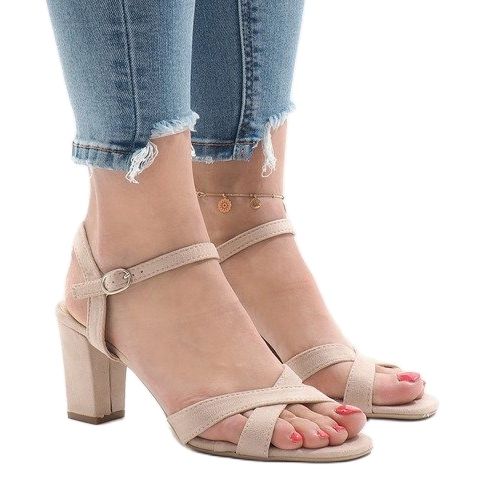 PA1 Sandalias de tacón beige FH39002 1