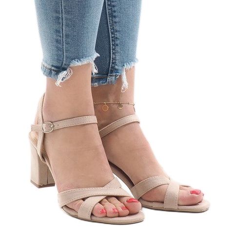 PA1 Sandalias de tacón beige FH39002 2