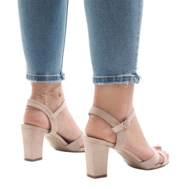 PA1 Sandalias de tacón beige FH39002 3