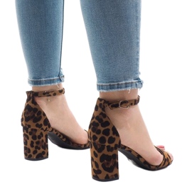 Sandalias tacón leopardo 5102 marrón 3