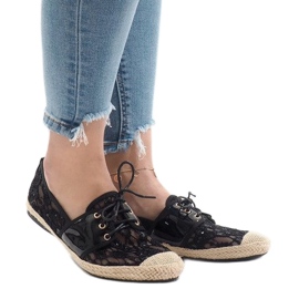 Zapato jazz negro calado YW-888 2