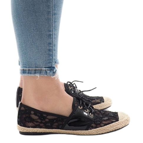 Zapato jazz negro calado YW-888 1