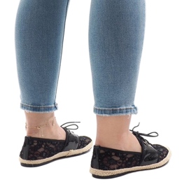Zapato jazz negro calado YW-888 3