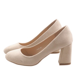 Tacones beige 7436 4