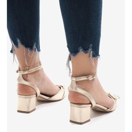 Sandalias tacón dorado 1702-2 2