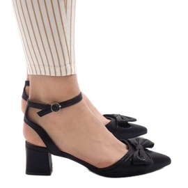 Sandalias negras de tacón 1702-2 negro 2