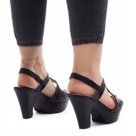 Sandalias negras de tacón BL1501 negro 3