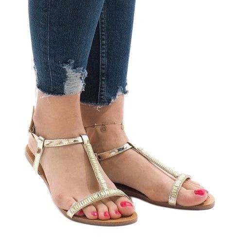 Sandalias doradas decoradas con SY-644 dorado 1