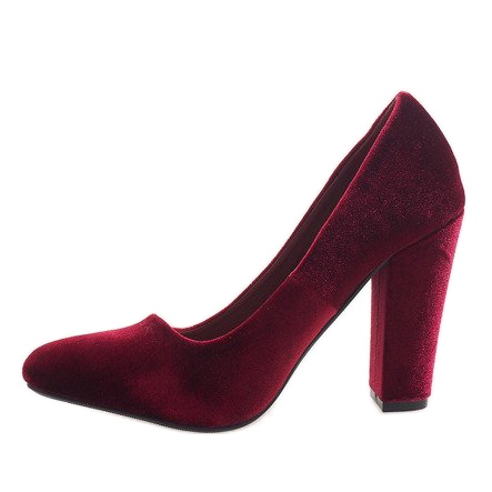 Bombas de terciopelo rojo en el pilar 91603-1 multicolor 2