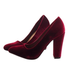 Bombas de terciopelo rojo en el pilar 91603-1 multicolor 4