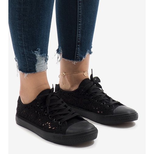 Zapatillas RL-673 de encaje negro 1 Zapatillas RL-673 de encaje negro 1