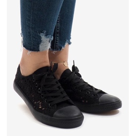 Zapatillas RL-673 de encaje negro 2