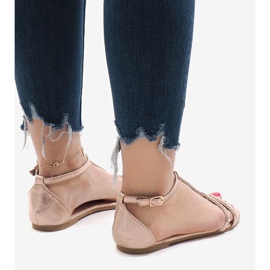 Sandalias champán adornadas con WL017 amarillo 4