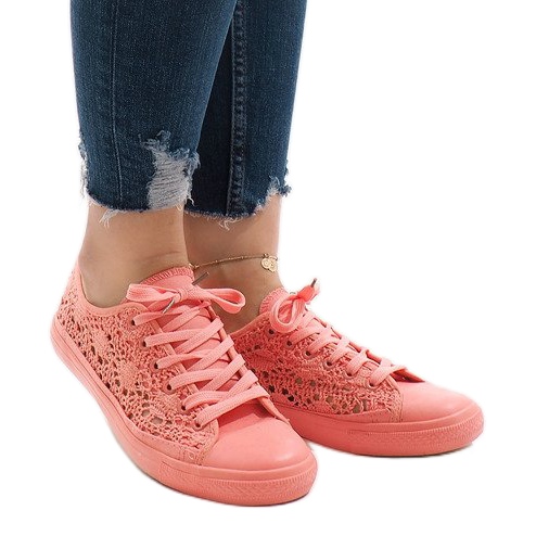 Zapatillas con cordones rosas RL-673 1