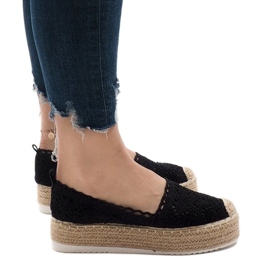 Alpargatas deportivas negras en la plataforma 7801-P negro 1