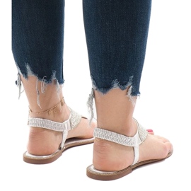 Sandalias plateadas decoradas con JN1359-2 gris 3