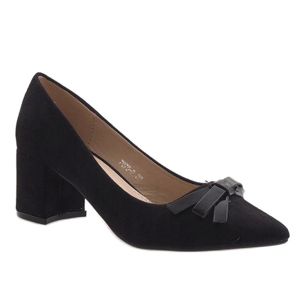 Tacones altos ante negro 7075-P 1