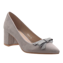 Tacones altos ante gris 7075-P 1