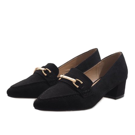 Tacones altos ante negro 7078-P 2