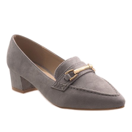 Tacones de ante gris 7078-P 1