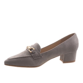Tacones de ante gris 7078-P 2