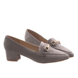 Tacones de ante gris 7078-P 3