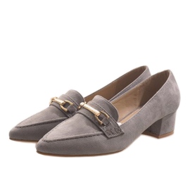 Tacones de ante gris 7078-P 4