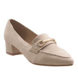 Tacones altos ante beige 7078-P 1 Tacones altos ante beige 7078-P 1